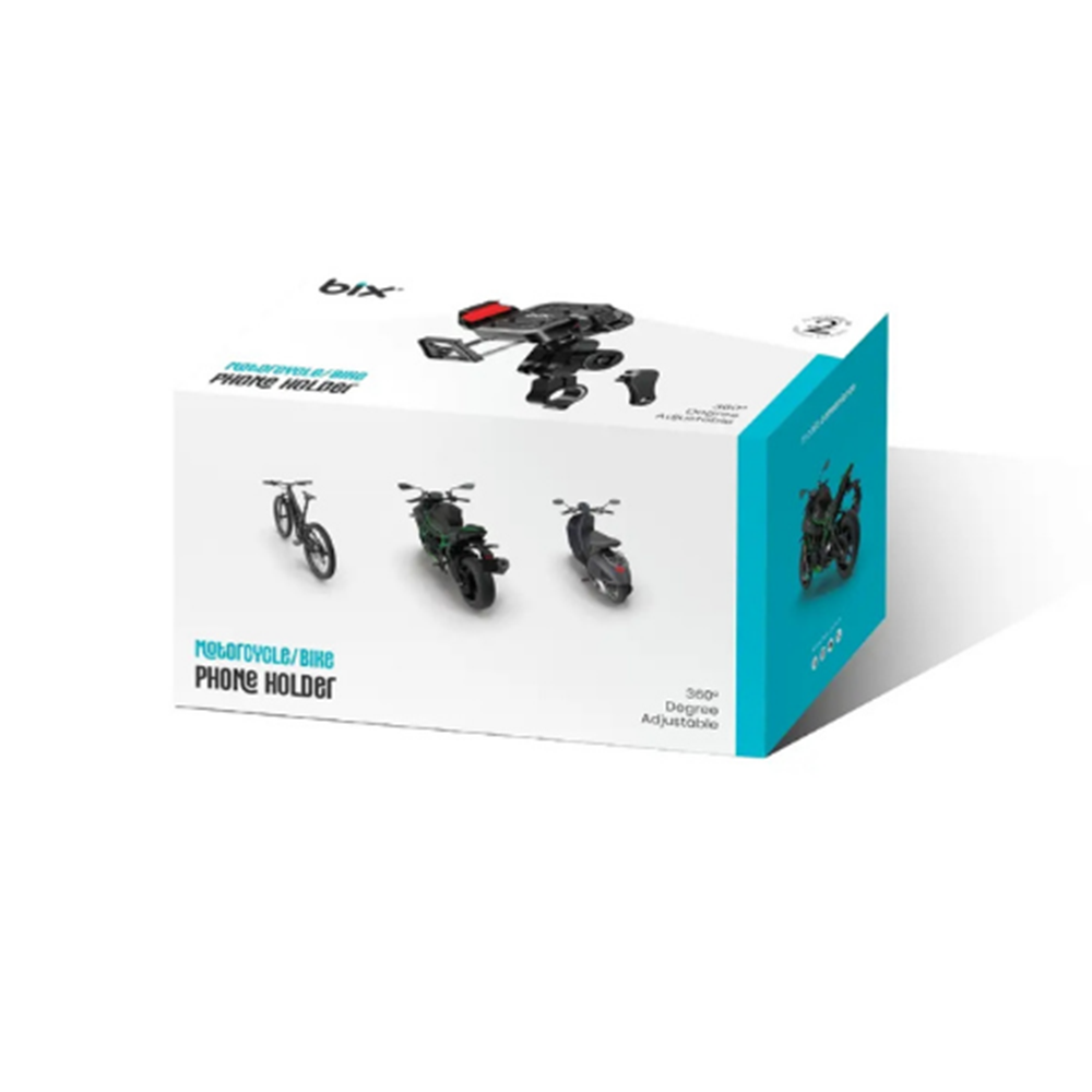 Bix BPH04 Gidon Bağlantılı 360° Derece Ayarlanabilir 4¨-7” Telefonlar ile Uyumlu Handlebar Motosiklet Bisiklet Telefon Tutucu